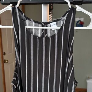 Old Navy Black and White Striped Tank Top